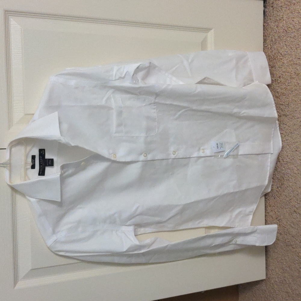 Pronto Uomo White, Textured, 15-34/35 Slim Fit Dress Shirt